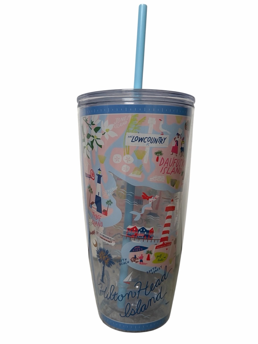 Spartina New Clear Drink Tumbler 24 oz. Hilton Head - Picture 3 of 6